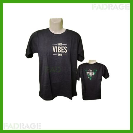vibes printed t shirt black