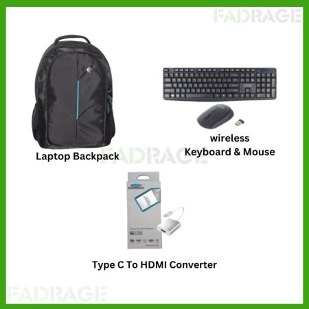 1+2  combo Laptop Backpack, wireless  Keyboard & Mouse , Type C To HDMI Converter