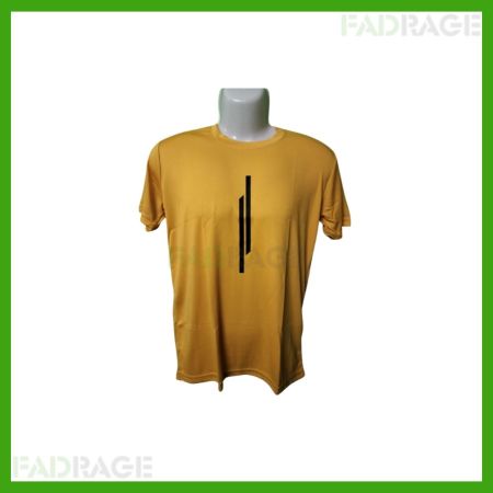 Printed Men Round Neck Yellow T-Shirt