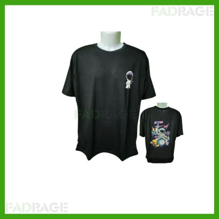 SGR Printed Men Round Neck Black T-Shirt