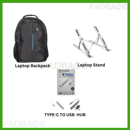 1+2 combo Laptop Backpack, Laptop Stand, TYPE-C TO USB  HUB