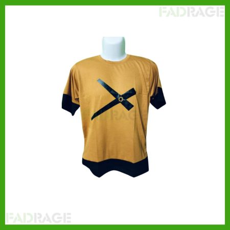 Rebozo Printed Men Round Neck Yellow
