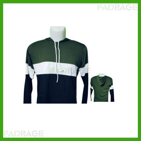 Olive Hood Cotton Blend T shirt