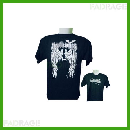 Trendy Double Wings Tshirt Black