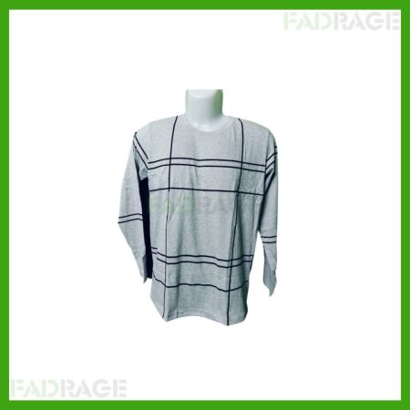 Tripr Striped Men Round Neck Grey T-Shirt