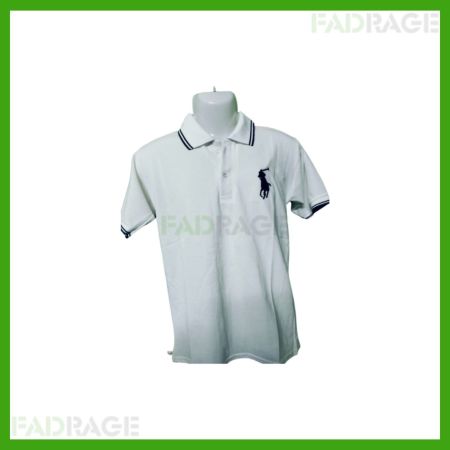 Logo Printed Polo Collar Cotton Regular T-shirt
