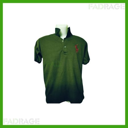 Men Solid Polo Neck Pure cotton light Green T-Shirt