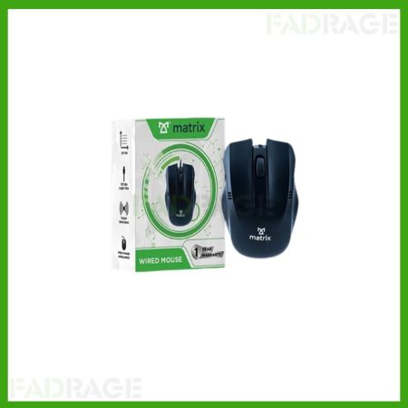 MATRIX WIRED OPTICAL USB MOUSE FOR LAPTOPS AND COMPUTERS
