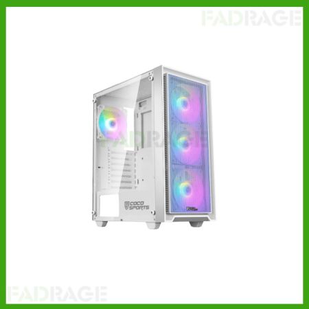 NOVA 110 -ATX with pre loaded 4x RGB Fans cabinet only (White)