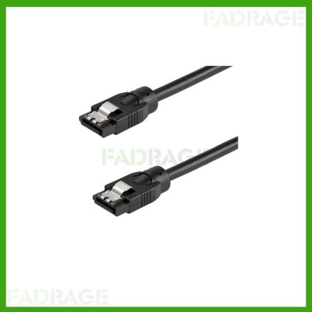 SATA Cable - Latching Connectors Black