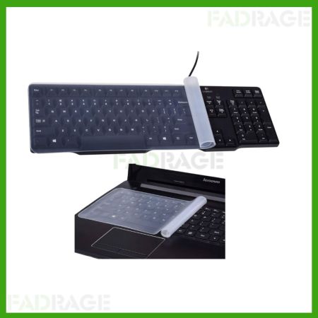 Universal Clear Waterproof Anti-Dust Silicone Keyboard Protector Cover Skin for Standard Size PC Computer Desktop Keyboards
